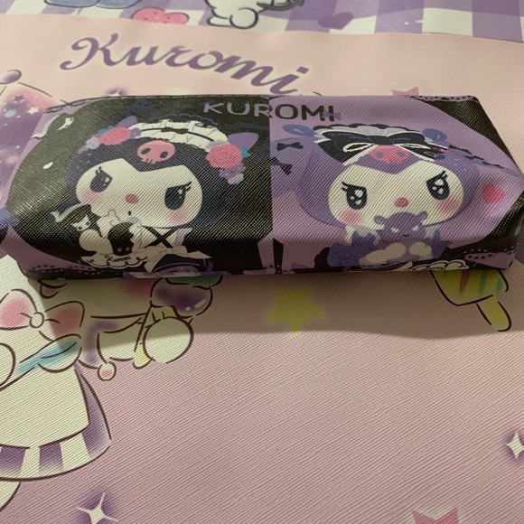 Kuromi Purple and Black Zip Pencil Pouch - Picture 3 of 14